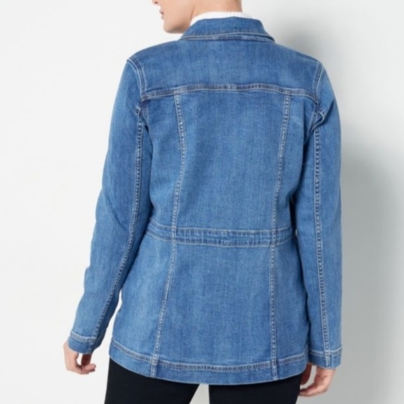 Susan Graver Petite Stretch Denim Vintage Utility Jean Jacket. BNWT. Never worn. - Picture 10 of 13